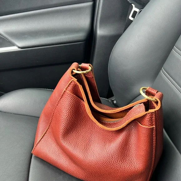 Portland Leather Nutmeg Shoulder Bag - Picture 11 of 11